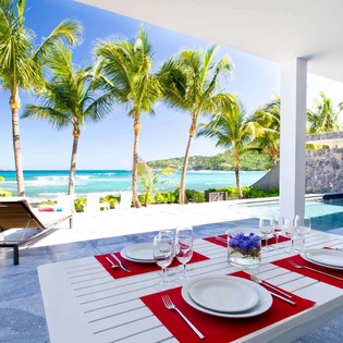 Dining Room at WV BAS, Lorient Beach, St. Barthelemy