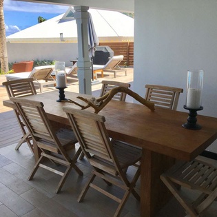 Dining Room at WV VMG, Flamands Beach, St. Barthelemy