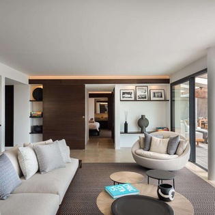 Living Room at WV ONE, Colombier, St. Barthelemy