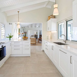 Kitchen at PIE FAL, Hillside/Terres Basses, St. Martin