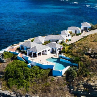 Aerial photo of WV MOZ, Pointe Milou, St. Barthelemy