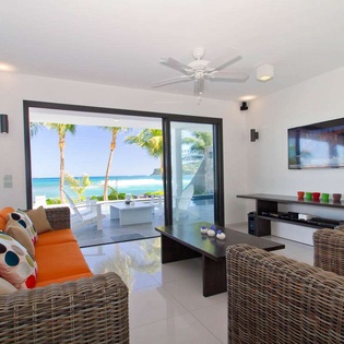 Living Room at WV BAS, Lorient Beach, St. Barthelemy