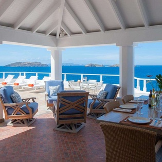 Dining Room at WV MOZ, Pointe Milou, St. Barthelemy