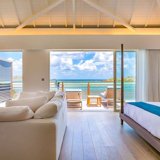 Bedroom at WV AQA, Grand Cul de Sac, St. Barthelemy
