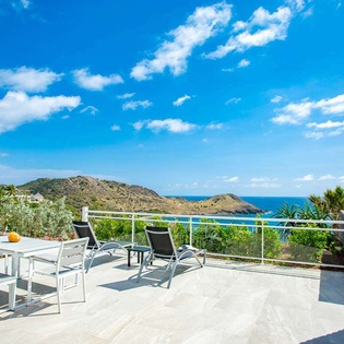 Patio at WV CAO, Toiny, St. Barthelemy
