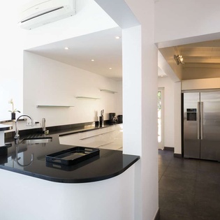 Kitchen at WV AUS, Pointe Milou, St. Barthelemy