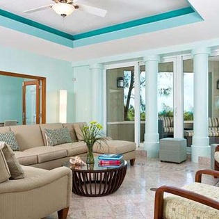 Living Room at IE VAR, Long Bay Beach, Turks & Caicos