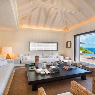 Living Room at WV MNT, Pointe Milou, St. Barthelemy