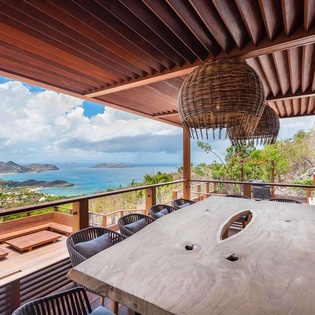 Terrace at WV JAB, Petite Saline, St. Barthelemy