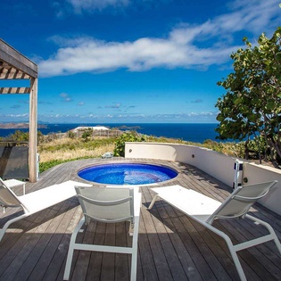 Jacuzzi at WV YEB, Pointe Milou, St. Barthelemy