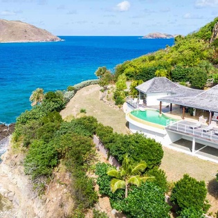 Aerial photo of WV TCK, Flamands Beach, St. Barthelemy
