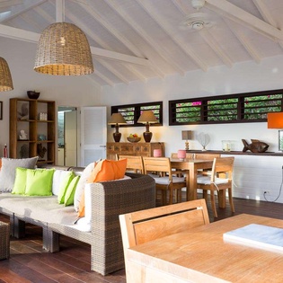 Living Room at WV BOU, Pointe Milou, St. Barthelemy