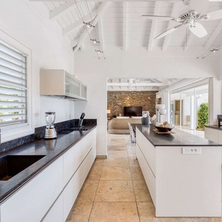 Kitchen at PIE LAN, Hillside/Terres Basses, St. Martin