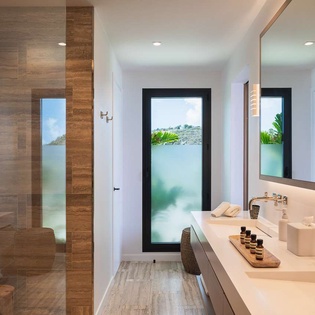 Bathroom at WV CAA, Pointe Milou, St. Barthelemy