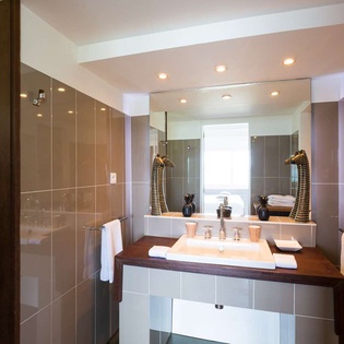 Bathroom at WV BOU, Pointe Milou, St. Barthelemy