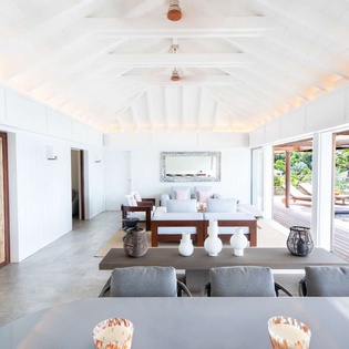 Living Room at WV MAA, Pointe Milou, St. Barthelemy