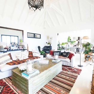 Living Room at WV KAM, Marigot, St. Barthelemy