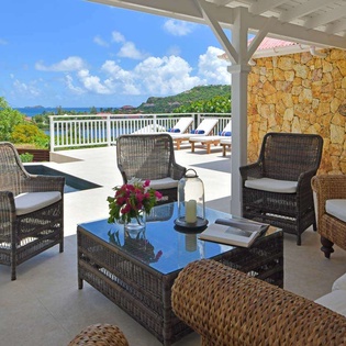 Terrace at WV KRL, St. Jean, St. Barthelemy