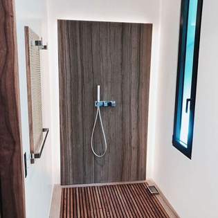 Bathroom at WV JSA, Lurin, St. Barthelemy