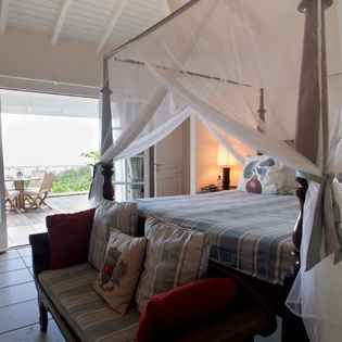 Bedroom at WV AMI, Lurin, St. Barthelemy