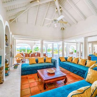 Living Room at SXM SER, Beach Side/Baie Rouge, St. Martin
