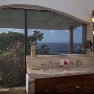 Bathroom at WV GEA, Petite Saline, St. Barthelemy