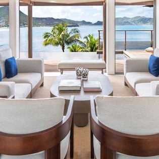 Living Room at WV MAA, Pointe Milou, St. Barthelemy