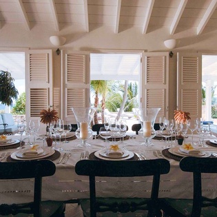 Dining Room at PIE CPR, Hillside/Terres Basses, St. Martin