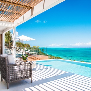 Terrace at TC BEB5, Babalua Beach, Turks & Caicos