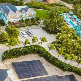Aerial photo of AXA TNM, Elsie Bay, Anguilla
