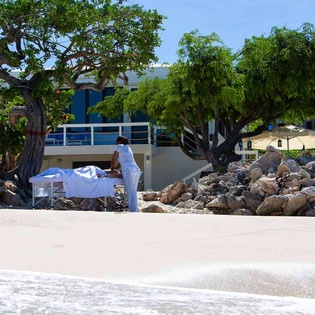 Beach at AXA SBH, Little Bay, Anguilla