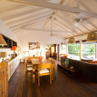Dining Room at WV BOU, Pointe Milou, St. Barthelemy
