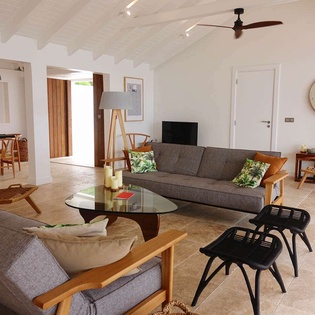 Living Room at WV ARK, Pointe Milou, St. Barthelemy