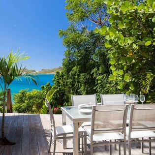 Deck at WV AUS, Pointe Milou, St. Barthelemy