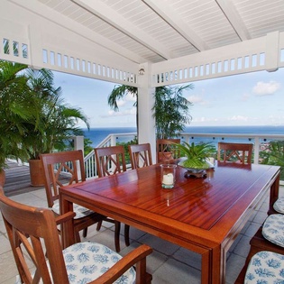 Dining Room at WV AMI, Lurin, St. Barthelemy