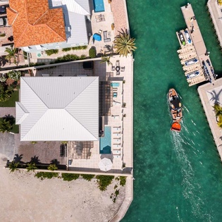 Aerial photo of TC SUG, Leeward, Turks & Caicos
