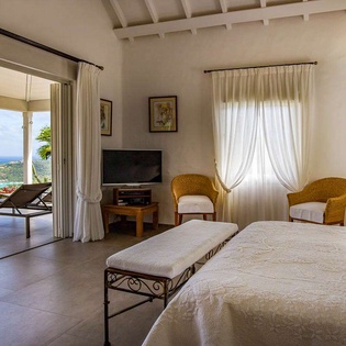 Bedroom at WV PAJ, Lurin, St. Barthelemy