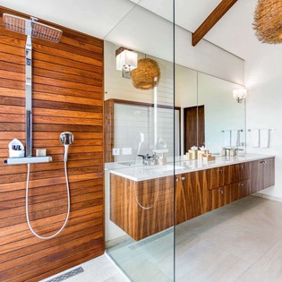 Bathroom at PIE AMA, Hillside/Baie Rouge, St. Martin