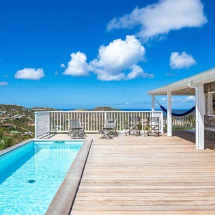 Deck at WV BBA, St. Jean, St. Barthelemy