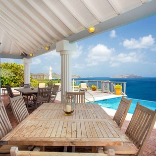 Terrace at WV FRE, Pointe Milou, St. Barthelemy