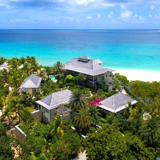 Aerial photo of AXA SAN, Long Bay, Anguilla