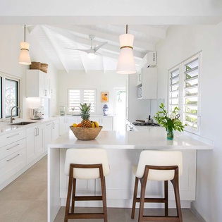 Kitchen at PIE FAL, Hillside/Terres Basses, St. Martin