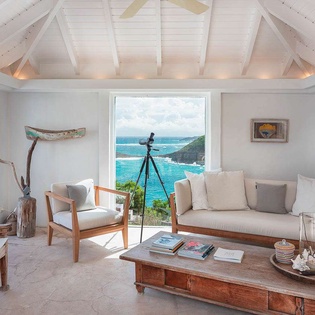 Living Room at WV MBA, Pointe Milou, St. Barthelemy