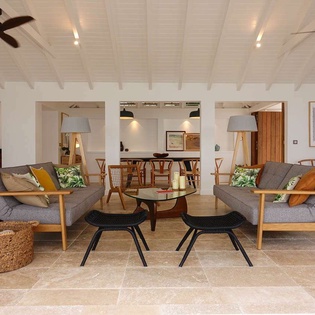 Living Room at WV ARK, Pointe Milou, St. Barthelemy