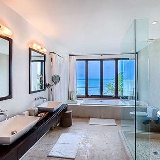 Bathroom at AXA KAM1, Little Harbour, Anguilla