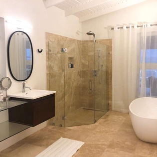 Bathroom at AXA RRO, Blowing Point, Anguilla
