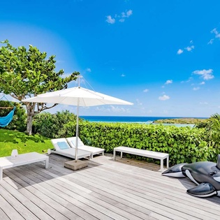 Deck at WV SBM, Grand Cul de Sac, St. Barthelemy