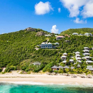 Aerial photo of WV FLY, Anse des Cayes, St. Barthelemy