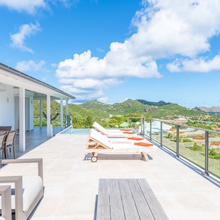 Terrace at WV VOB, St. Jean, St. Barthelemy