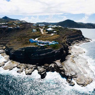 Aerial photo of WV MOZ, Pointe Milou, St. Barthelemy